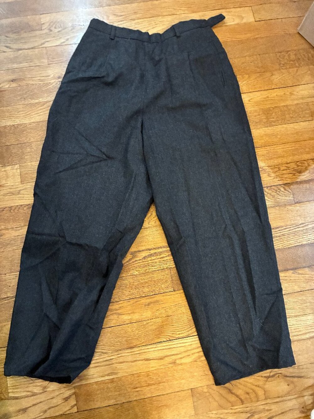Elizabeth and James Gray Wool Small Pants Trousers